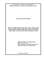 Một số biện pháp giáo dục học sinh chưa ngoan trở thanh đội viên tốt ở trường tiểu học xuân lẹ 