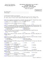 Đề KSCL THPT quốc gia môn hóa học năm 2018 – 2019 trường đồng đậu – vĩnh phúc lần 1 