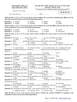 Đề thi thử THPTQG 2019 môn tiếng anh lần 2 liên trường THPT – nghệ an 