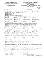 Đề thi thử sinh học THPT quốc gia 2019 trường đoàn thượng – hải dương lần 2 