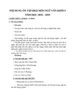 NỘI DUNG ôn tập HKII KHÔI 9