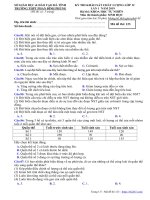 Đề thi KSCL sinh học 12 lần 1 năm 2019 trường phan đình phùng – hà tĩnh 