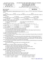 Đề thi thử sinh học THPTQG 2019 lần 1 trường chuyên nguyễn trãi – hải dương 