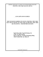Một số kinh nghiệm xây dựng trường tiểu học đạt chuẩn quốc gia mức độ 1 ở trường tiểu học quảng hùng   thành phố sầm sơn 