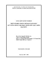 Một số biện pháp chỉ đạo giáo dục kỹ năng sống cho học sinh lớp 2 qua môn đạo đức 