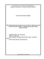 Một số biện pháp nâng cao hiệu quả việc tổ chức trò chơi học tập môn khoa học cho học sinh lớp 5   trường tiểu học điền trung 1 