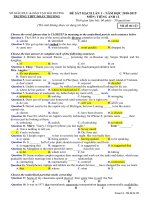 Đề sát hạch tiếng anh 12 năm 2018 – 2019 trường THPT đoàn thượng – hải dương lần 1 