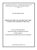 Chính sách tiền tệ lạm phát mục tiêu và khả nang ứng dụng ở Việt Nam