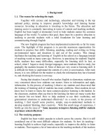 Some measures to improve listening skill for students at primary school effectively 