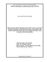 Một số biện pháp chỉ đạo giáo viên nâng cao chất lượng giáo dục cho trẻ mẫu giáo ghép 3 độ tuổi ở trường mầm non giao thiện, huyện lang chánh, tỉnh thanh hóa  