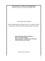 Một số biện pháp chỉ đạo nâng cao chất lượng giáo dục đạo đức cho học sinh trường tiểu học 1 