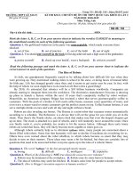 Đề khảo sát tiếng anh 12 lần 2 năm 2018 – 2019 trường lê xoay – vĩnh phúc 