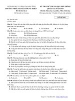 Đề thi thử sinh học THPT QG 2019 trường nguyễn trung thiên – hà tĩnh lần 2 