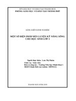 Một số biện pháp rèn luyện kĩ năng sống cho học sinh lớp 3 