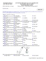 Đề thi thử hóa học THPTQG 2019 lần 1 liên trường THPT – nghệ an 