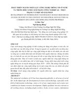 PHÁT TRIỂN NGUỒN NHÂN CÔNG NGHỆ THÔNG TIN ở nước TA TRONG bối CẢNH CÁCH MẠNG CÔNG NGHIỆP 4 0 – THỰC TRẠNG và một số GIẢI PHÁP: Lê Đức Thọ