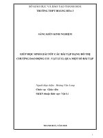 Giúp học sinh giải tốt các bài tập dạng đồ thị chương dao động cơ   vật lý 12 qua một số bài tập 