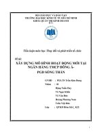 Tiểu luận UEH XÂY DỰNG MÔ HÌNH HOẠT ĐỘNG MỚI TẠI NGÂN HÀNG TMCP ĐÔNG Á