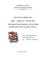 Xây dựng kế hoạch quảng cáo cho sản phẩm sữa đậu nành fami của công ty vinasoy