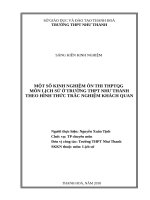 Một số kinh nghiệm ôn thi THPTQG môn lịch sử ở trường THPT như thanh theo hình thức trắc nghiệm khách quan 