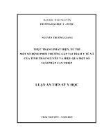 Thực trạng phát hiện, xử trí một số bệnh phổi thường gặp tại trạm y tế xã của tỉnh Thái Nguyên và hiệu quả một số giải pháp can thiệp