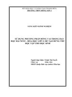 SỬ DỤNG PHƯƠNG PHÁP ĐÓNG VAI TRONG dạy học bài NITƠ – hóa học lớp 11 để tạo HỨNG THÚ học tập CHO học SINH 
