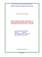 Một số phương pháp nâng cao chất lượng dạy học môn lịch sử ở trường THCS chu văn an  nga sơn 