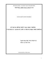 SỬ DỤNG HÌNH THỨC dạy học NHÓM vào bài 22   LỊCH sử lớp 11 TRUNG học PHỔ THÔNG 