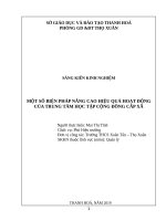 Một số biện pháp nâng cao hiệu quả hoạt động của trung tâm học tập cộng đồng cấp xã  