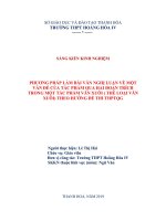 Phương pháp làm bài văn nghị luận về một vấn đề của tác phẩm qua hai đoạn trích trong một tác phẩm văn xuôi 