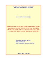 Thiết kế và sử dụng thí nghiệm biểu diễn trong dạy học sinh học tế bào   sinh học 10 cơ bản nhằm tạo hứng thú và nâng cao hiệu quả 