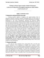 Solutions to master upper secondary students’ performance in the essay writing task 