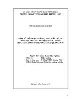 Một số giải pháp nâng cao chất lượng giáo dục hướng nghiệp, phân luồng học sinh lớp 
