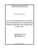 Xây dựng chuyên đề hệ đếm và chuyển đổi giữa các hệ để để nâng cao chất lượng bồi dưỡng học sinh giỏi tin học ở trường THPT thường xuân 2 