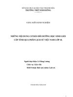 NHỮNG nội DUNG cơ bản bồi DƯỠNG học SINH GIỎI cấp TỈNH QUA PHẦN LỊCH sử VIỆT NAM lớp 10 