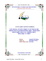 Xây dựng, tuyển chọn và sử dụng hệ thống bài tập bồi dưỡng học sinh giỏi phần hợp chất có nhóm chức hóa học 11 THPT 