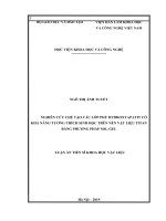 Nghiên cứu chế tạo các lớp phủ hydroxyapatit có khả năng tương thích sinh học trên nền vật liệu titan bằng phương pháp sol gel 