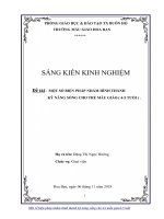 skkn một số biện pháp nhằm hình thành kỹ năng sống cho trẻ mẫu giáo 4 5 tuổi 