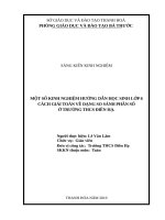 Một số kinh nghiệm hướng dẫn học sinh lớp 6 cách giải toán về dạng so sánh phân số ở trường THCS điền hạ 