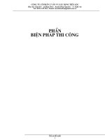 Thuyết minh biện pháp thi công nhà học 2 tầng