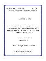 So sánh sự phát triển tâm thần vận động của trẻ đơn thai, đủ tháng sinh ra từ chương trình hỗ trợ sinh sản với trẻ sinh ra do mang thai tự nhiên (TT)