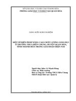 Một số biện pháp nâng cao chất lượng giáo dục ở trường trung học cơ sở hiền chung huyện quan hóa, tỉnh thanh hóa trong giai đoạn hiện nay  