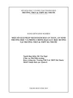 Một số giải pháp nhằm đảm bảo an toàn,an ninh trường học và phòng chống bạo lực học đường tại trường THCSTHPT bá thước 