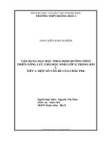 Vận dụng dạy học theo định hướng phát triển năng lực cho học sinh lớp 11 trong bài 5 tiết 1 một số vấn đề của châu phi 