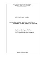 Using mind maps in teaching grammar in english 12 at lang chanh high school 