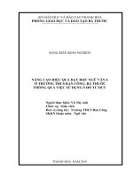 Nâng cao hiệu quả dạy học ngữ văn 6 ở trường THCS ban công, bá thước thông qua việc sử dụng sơ đồ tư duy 