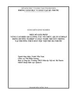 Một số giải pháp nâng cao hiệu quả công tác tổ chức, quản lý hoạt động hướng nghiệp và dạy nghề truyền thống tại trường THCS dân tộc nội trú bá thước 
