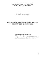 Một số biện pháp rèn luyện kỹ năng viết đoạn văn cho học sinh lớp 8 