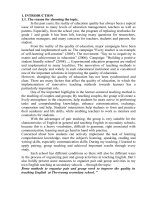 Một số biện pháp tổ chức hoạt động cặp, nhóm nhằm nâng cao chất lượng dạy học môn tiếng anh theo chương trình hệ 10 năm ở trường THCS thọ trường 