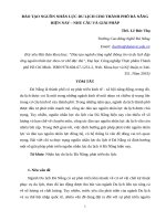 đào tạo NGUỒN NHÂN lực DU LỊCH CHO THÀNH PHỐ đà NẴNG HIỆN NAY – NHU cầu và GIẢI PHÁP : Lê Đức Thọ